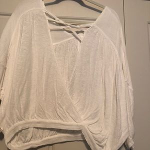 Free People oversized linen top